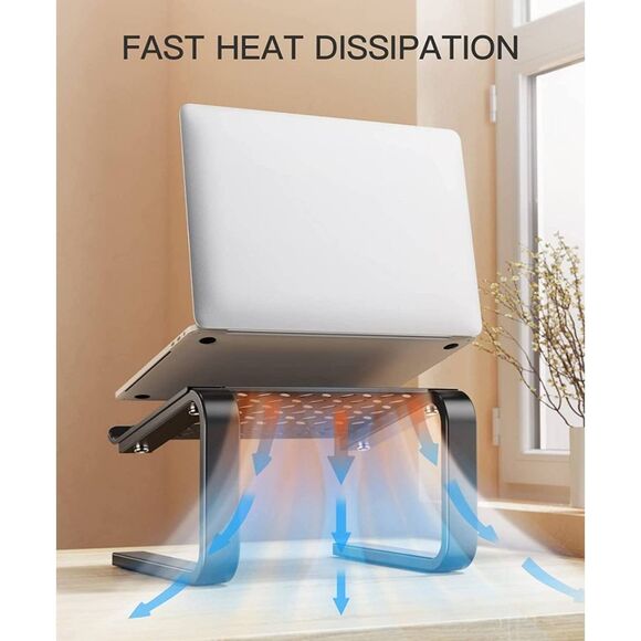 Ergonomic Laptop Stand Riser Compatible with 10-15.6” Laptop Black - Picture 5 of 6